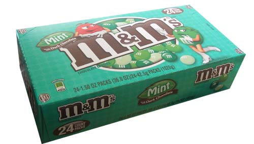 M & M's Mint Flavored Dark Chocolate Candies - 24 packs