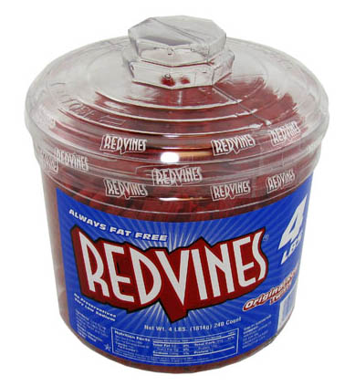 Red Vines Fat Free Red Licorice Twists - 4lb. Jar